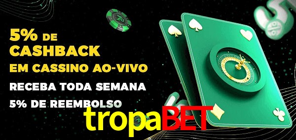 Promoções do cassino ao Vivo tropabet